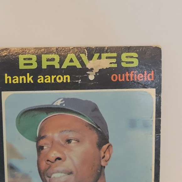 Vintage 1971 Hank Aaron #400 Topps Atlanta Braves Baseball Trading Card. - Picture 5 of 7